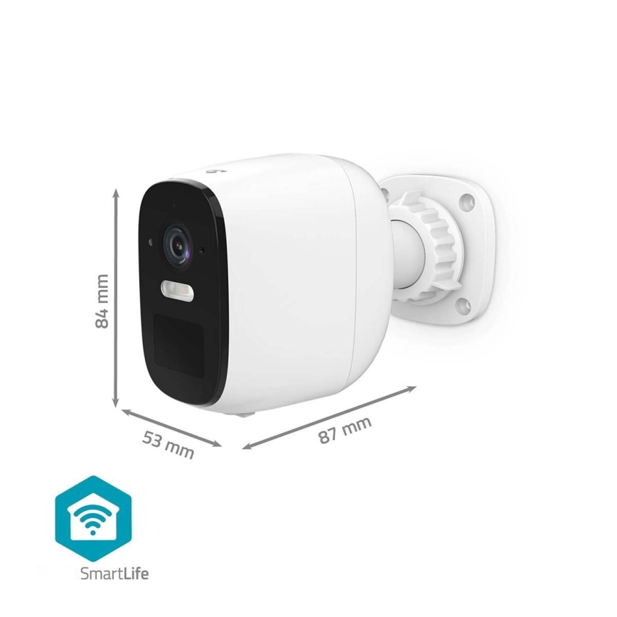 Smart udendørs genopladelig kamera med sensor SmartLife 4MP Quad HD 1440p 5V/5200mAh Wi-Fi Tuya IP66
