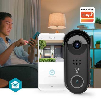 Intelligent SmartLife videodørklokke med bevægelsessensor – 5V, Full HD 1080p, IP54, Wi-Fi, Tuya