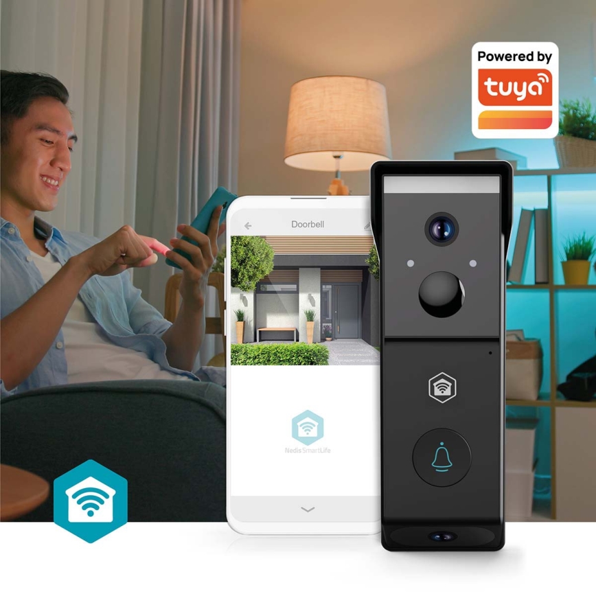 Videodørklokke med bevægelsessensor SmartLife 4400 mAh 2x Full HD 1080p IP54 Wi-Fi Tuya