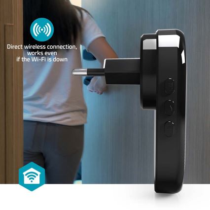 Gong til SmartLife Wi‑Fi-dørklokke, sort