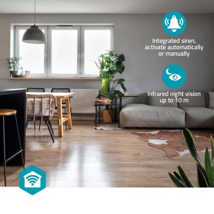 Smartlife smart-kamera 5 V, 3 MP, Full HD 1296p, Wi‑Fi, Tuya