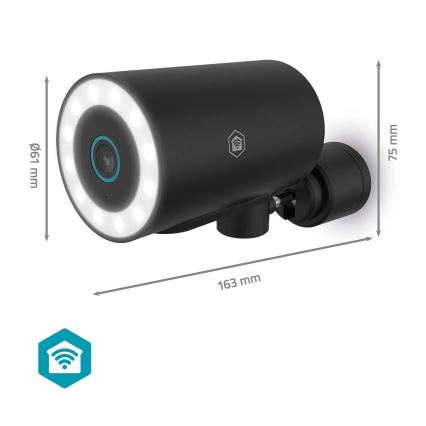 Smart udendørskamera SmartLife 5V 4K 8MP 3840x2160p IP65 Wi-Fi Tuya