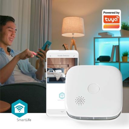SmartLife røgalarm 3V/1xCR123A Wi-Fi Tuya