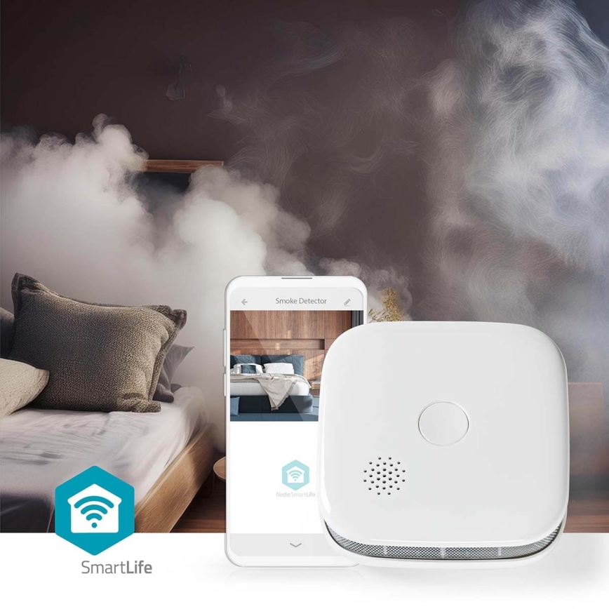 SmartLife røgalarm 3V/1xCR123A Wi-Fi Tuya