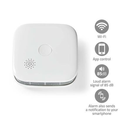 SmartLife røgalarm 3V/1xCR123A Wi-Fi Tuya