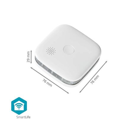 SmartLife røgalarm 3V/1xCR123A Wi-Fi Tuya