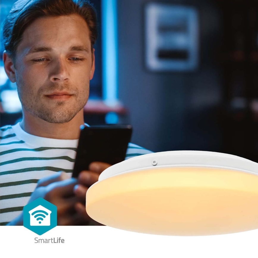LED m. RGBW-farver Loftlampe til badeværelse dæmpbar SmartLife LED/18W/230V 2700-6500K IP44 Wi-Fi Tuya