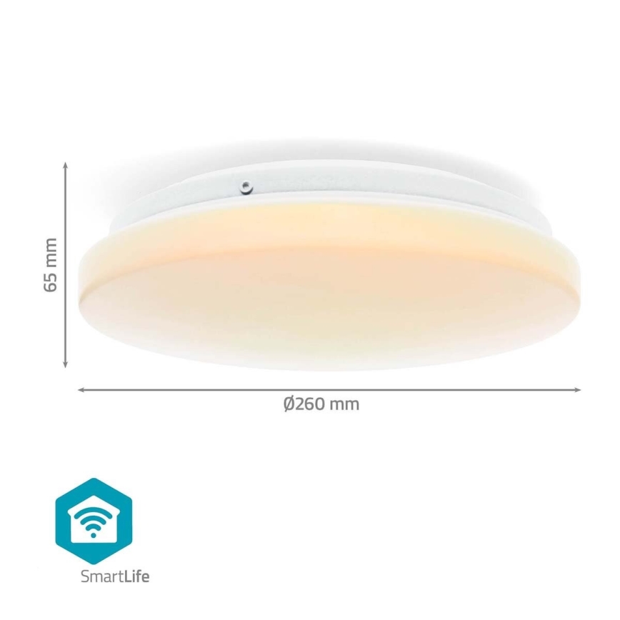 LED m. RGBW-farver Loftlampe til badeværelse dæmpbar SmartLife LED/18W/230V 2700-6500K IP44 Wi-Fi Tuya
