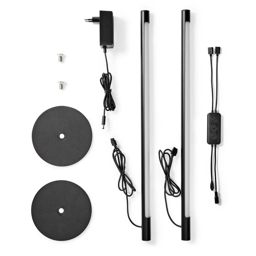 2x LED bordlampe m. RGBIC-farver dæmpbar SmartLife LED/36W/230V 55 cm 2700-6500K Wi-Fi Tuya + fjernbetjening