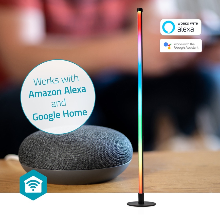 LED gulvlampe RGBIC dæmpbar Smartlife LED/10W/230V 100,5 cm 2700-6500K Wi-Fi Tuya + fjernbetjening