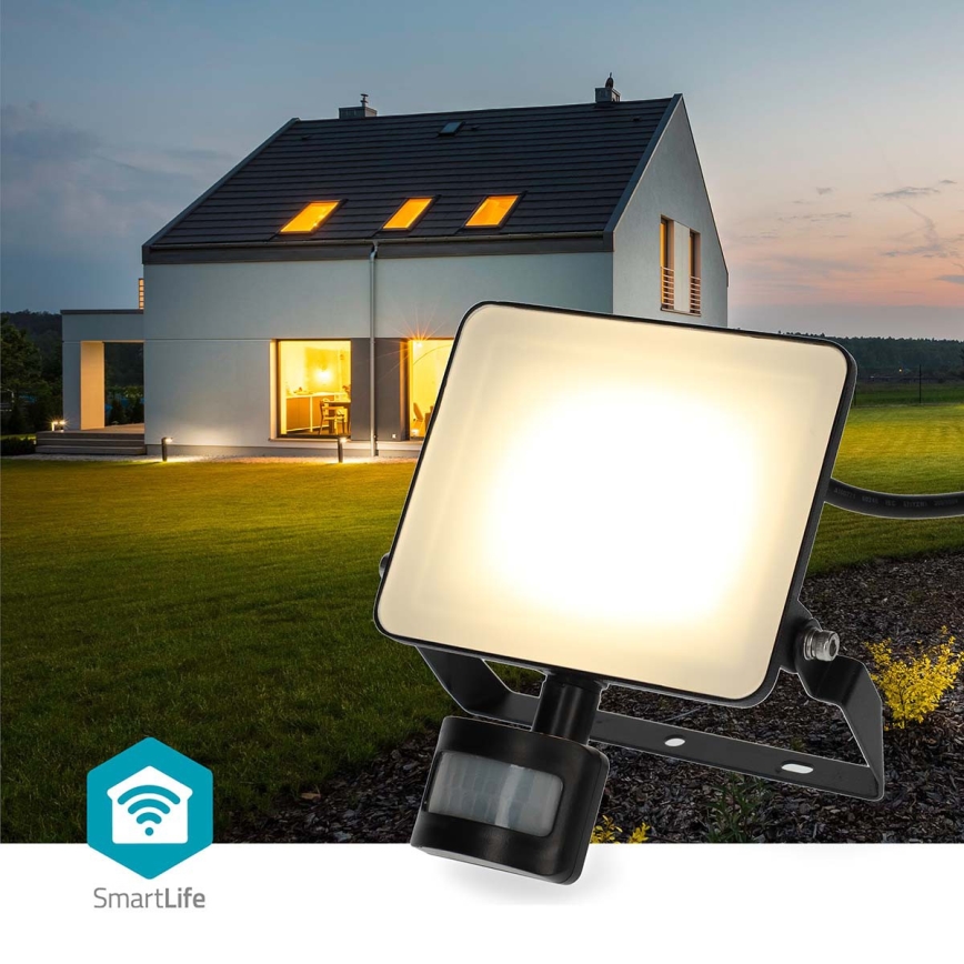 LED dæmpbar projektør med bevægelsessensor SmartLife LED/20W/230V 3000-6500K IP44 Wi-Fi