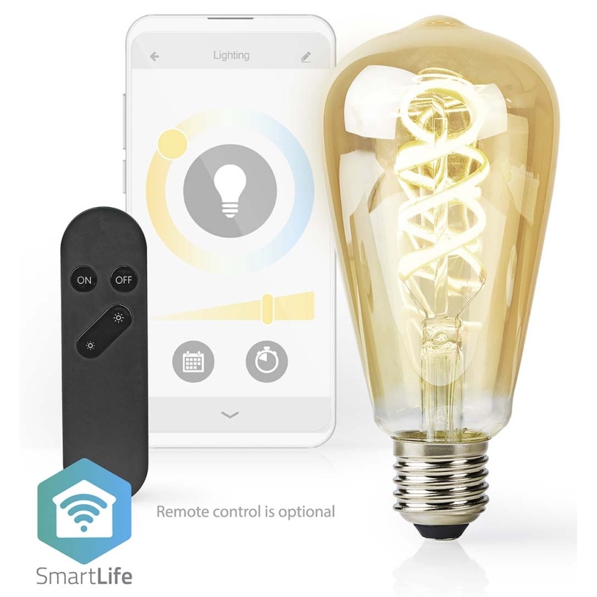 LED-pære dæmpbar ST64 E27/4,9W/230V Wi-Fi 1800-6500K