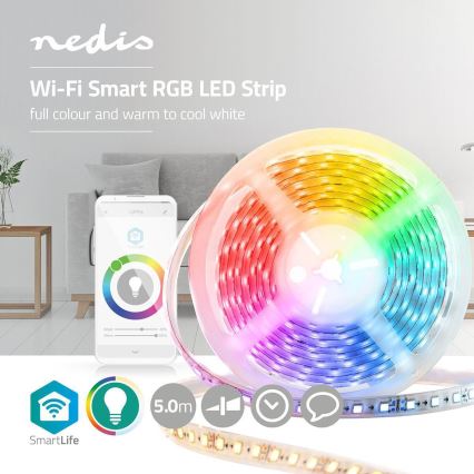 Smart  LED RGB strimmel WiFip LED/15W/230V 2700 - 6500K 5 m