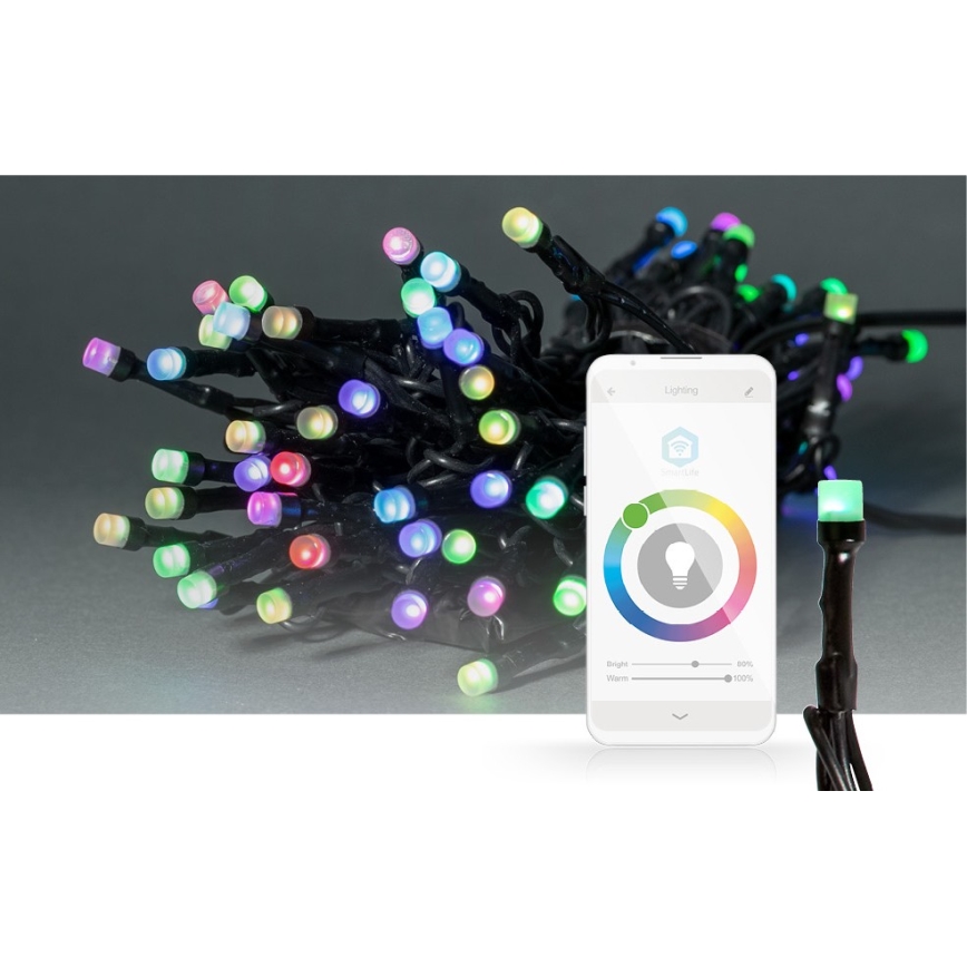 LED RGB udendørs julelyskæde 42xLED/8 funktioner 8m IP65 Wi-Fi Tuya