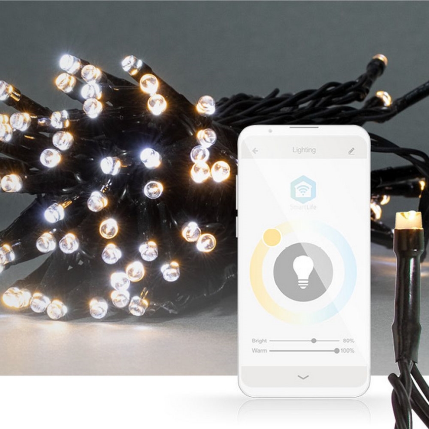 LED julelyskæde 50xLED/8 funktioner 5m IP65 Wi-Fi Tuya
