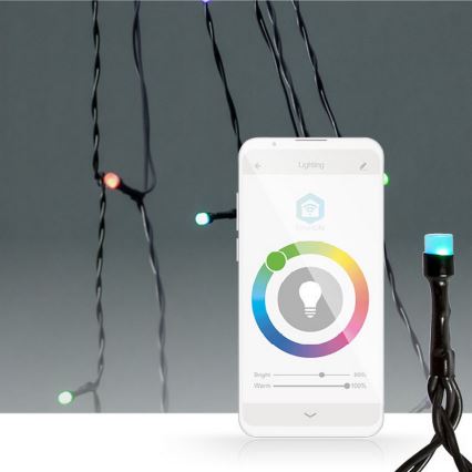 LED RGB-lysgardin 240 x LED / 11 funktioner, 8 m, IP65, Tuya Wi-Fi