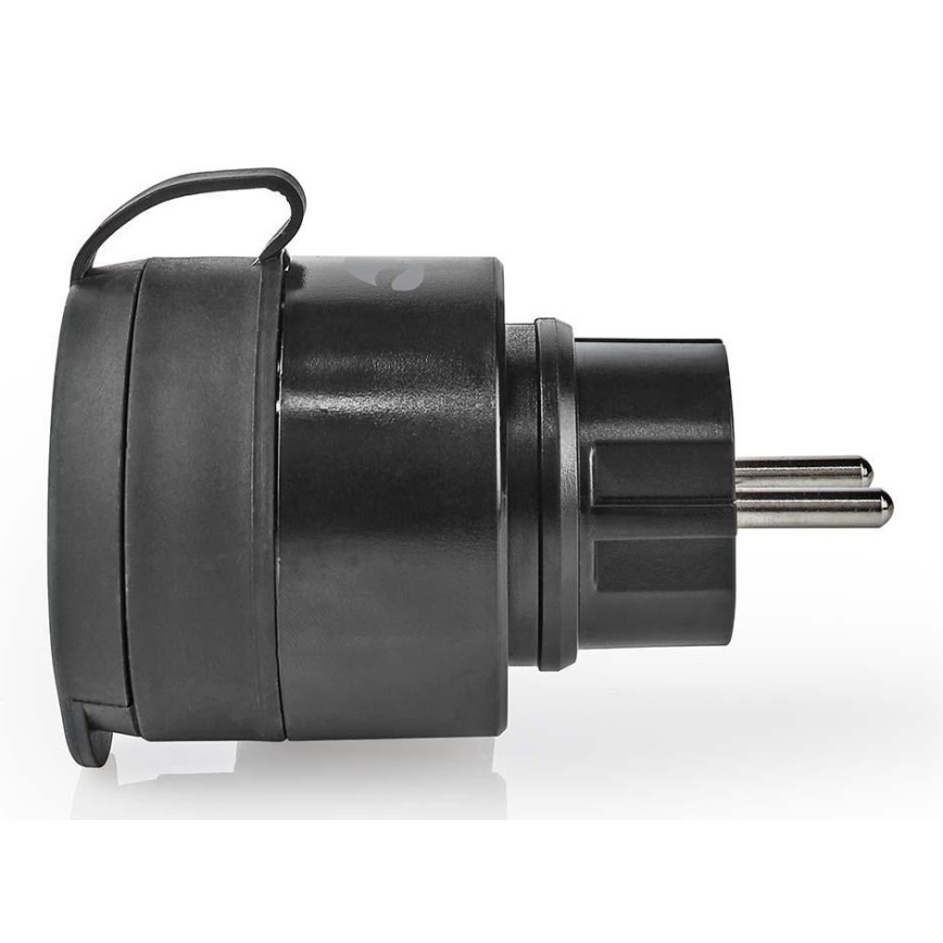 Smart socket 3680W/230V/Schuko Type F/16A Wi-Fi IP44 sort