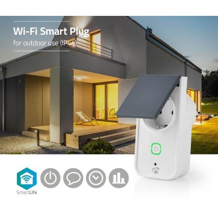 Smart udendørs socket 3680W/230V/Type F/16A Wi-Fi IP44