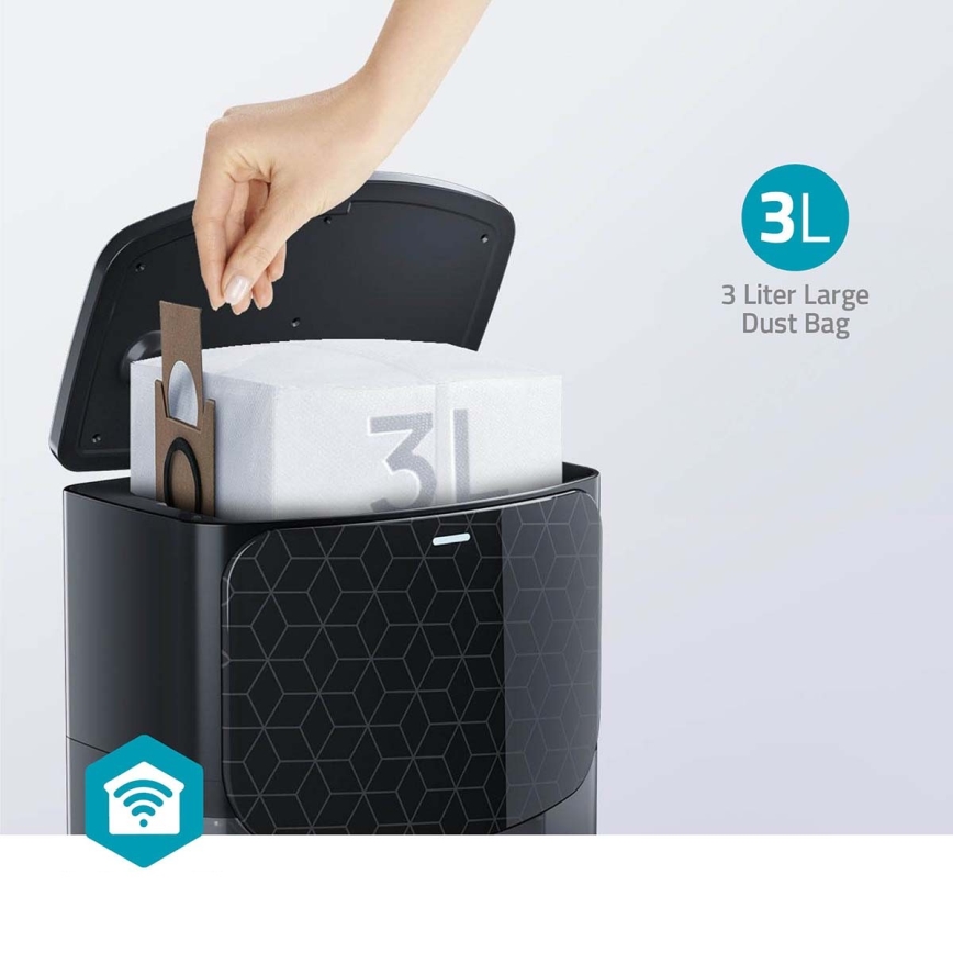 Smart robotstøvsuger med moppe SmartLife 5200 mAh Wi-Fi Tuya sort + fjernbetjening