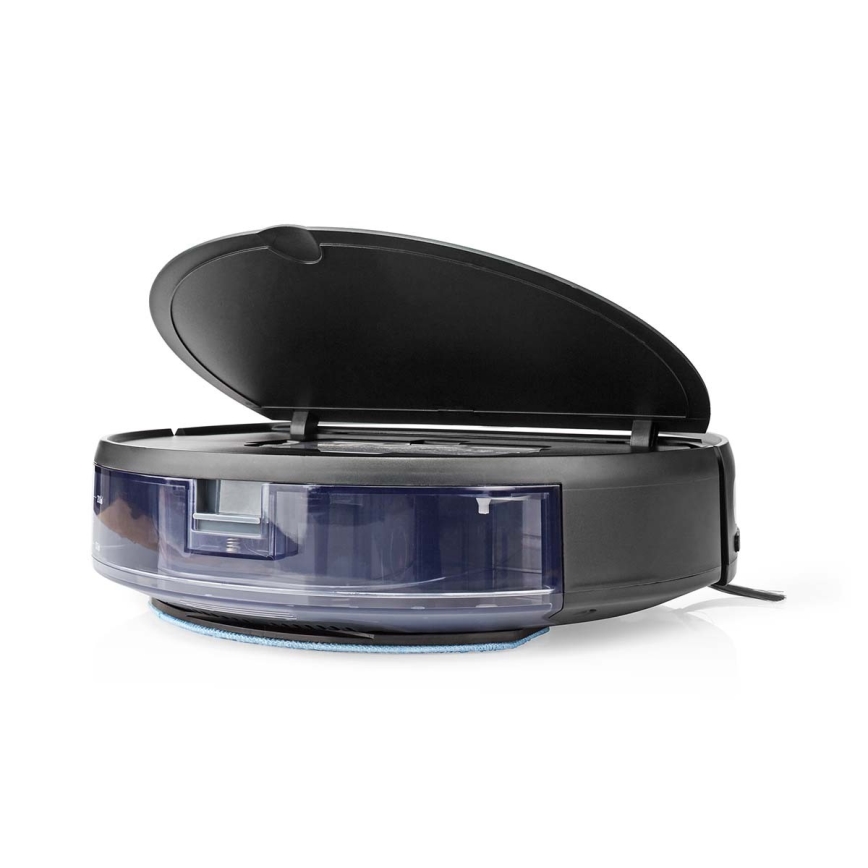 Smart robotstøvsuger med moppe 28W/2500 mAh Wi-Fi sort + fjernbetjening