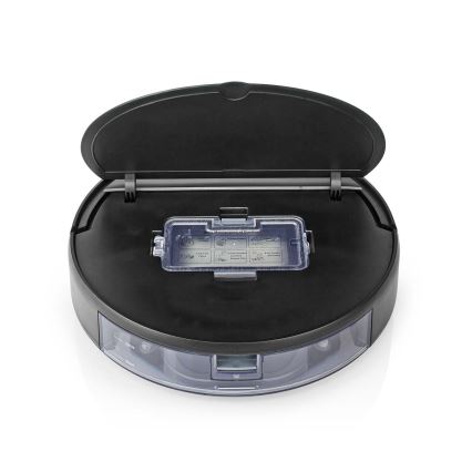 Smart robotstøvsuger med moppe 28W/2500 mAh Wi-Fi sort + fjernbetjening