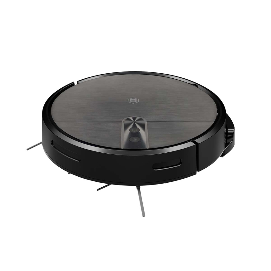 SmartLife intelligent robotstøvsuger med moppe 2600 mAh Wi‑Fi Tuya sort + fjernbetjening