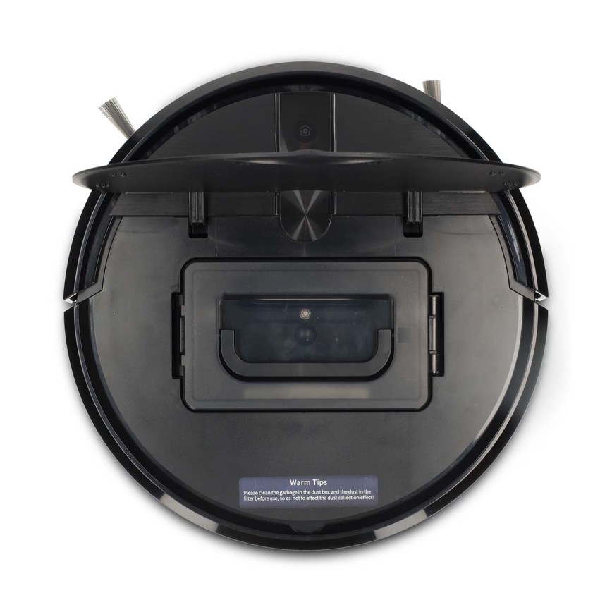 SmartLife intelligent robotstøvsuger med moppe 2600 mAh Wi‑Fi Tuya sort + fjernbetjening