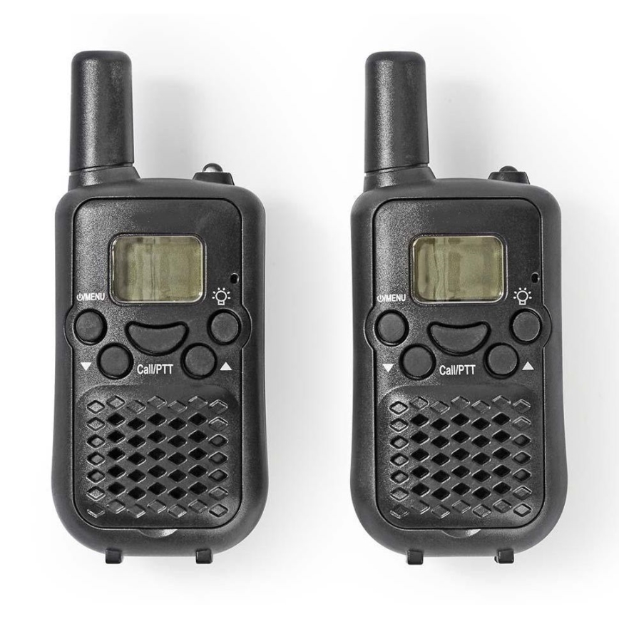 SÆT 2x Walkie-talkie med LED-lys 3xAAA rækkevidde 5 km