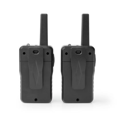 SÆT 2x Genopladelig walkie-talkie m. LED-lys 1300 mAh rækkevidde 10 km