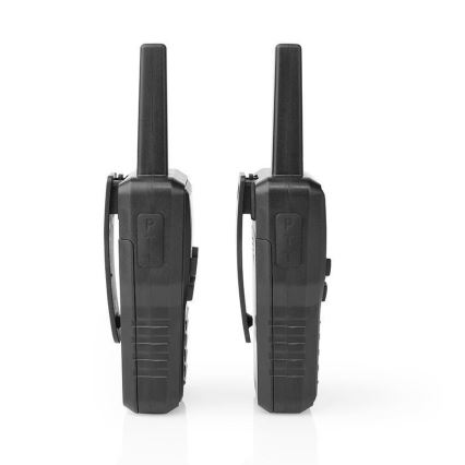 SÆT 2x Genopladelig walkie-talkie m. LED-lys 1300 mAh rækkevidde 10 km