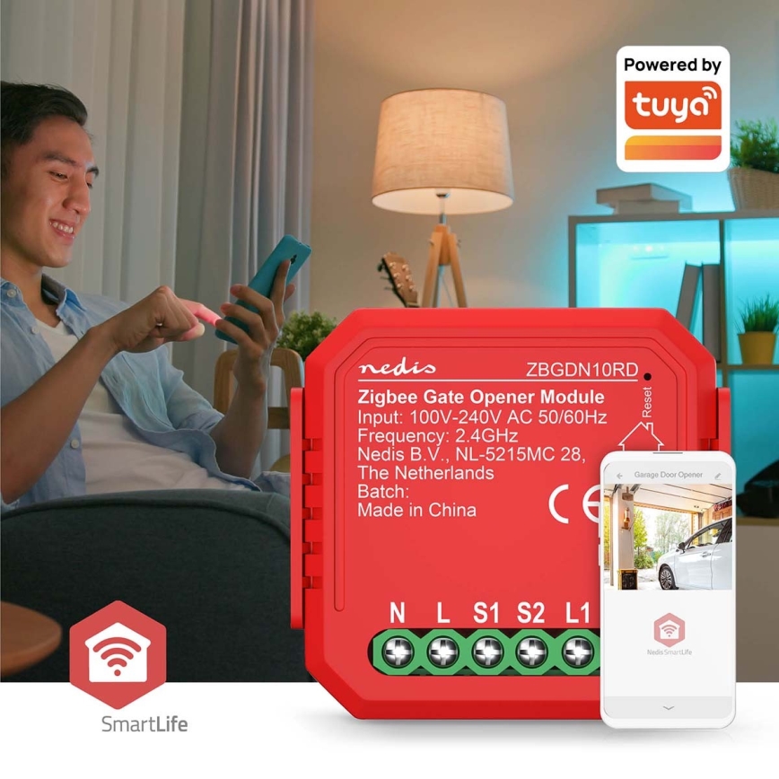 Dørkontakt til smart-garage SmartLife Zigbee Tuya