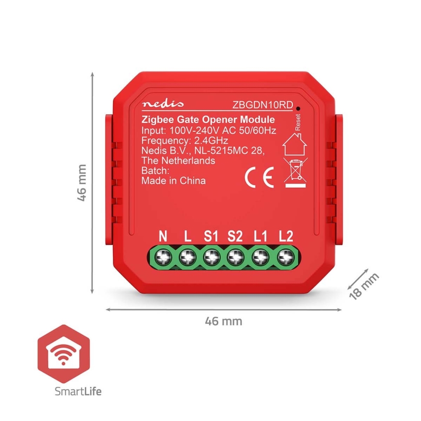 Dørkontakt til smart-garage SmartLife Zigbee Tuya