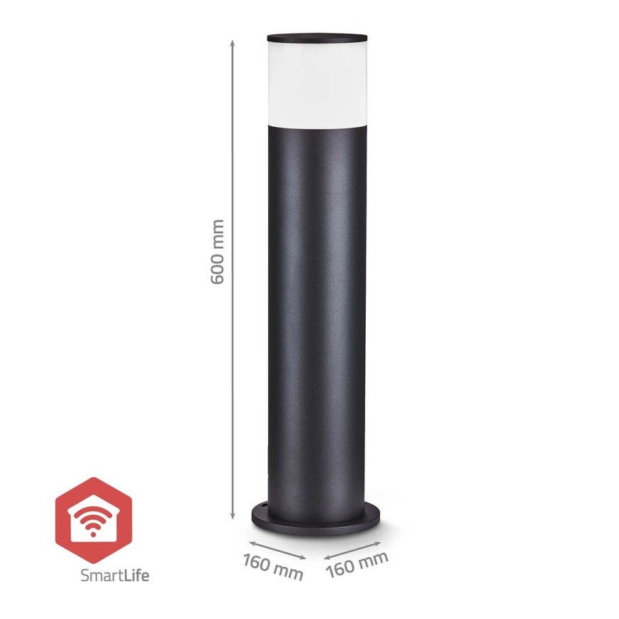 LED RGBW dæmpbar udendørslampe SmartLife LED/10W/230V IP65 Wi-Fi Tuya sort