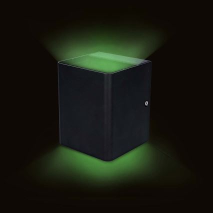 SmartLife LED RGBW dæmpbar udendørs vægarmatur, 12W/230V, IP65, Wi‑Fi (Tuya), sort