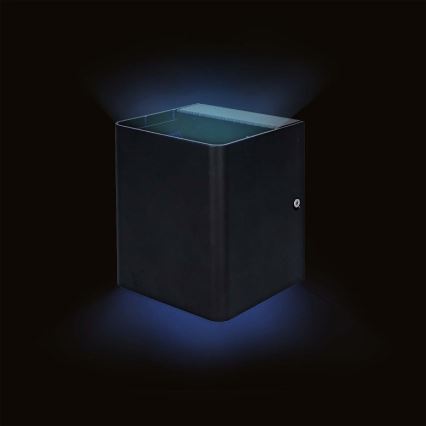 SmartLife LED RGBW dæmpbar udendørs vægarmatur, 12W/230V, IP65, Wi‑Fi (Tuya), sort