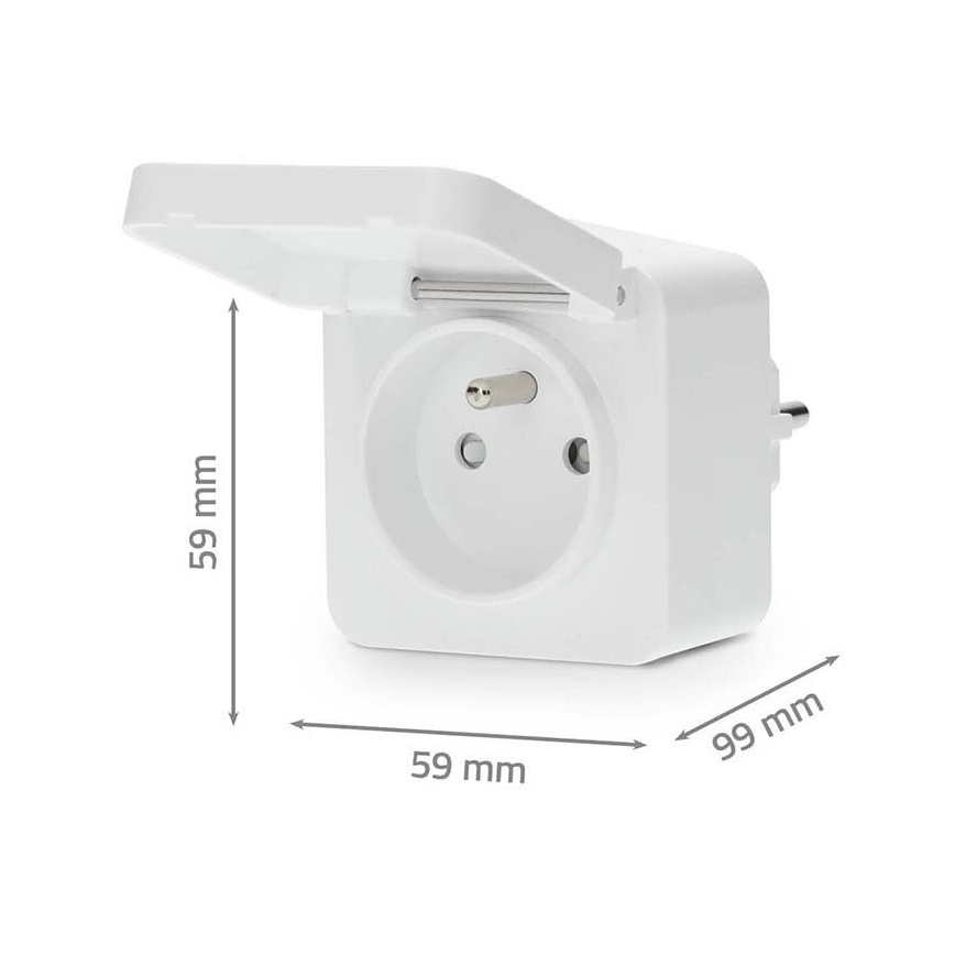 Smart-stik Smartlife 3680W/230V/ Type E/16A Wi-Fi Tuya IP44