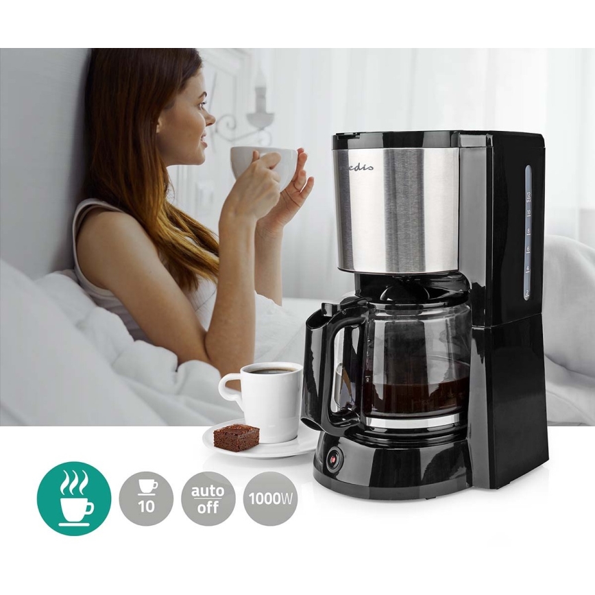 Kaffemaskine 1,25l med temperaturbevaring-funktion 1000W/230V