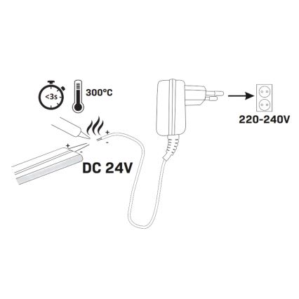 LED Neonbånd 5m LED/48W/24V 4000K IP65