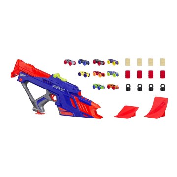 Nerf - Børnepistol Nitro MotoFury Rapid Rally + 9 biler