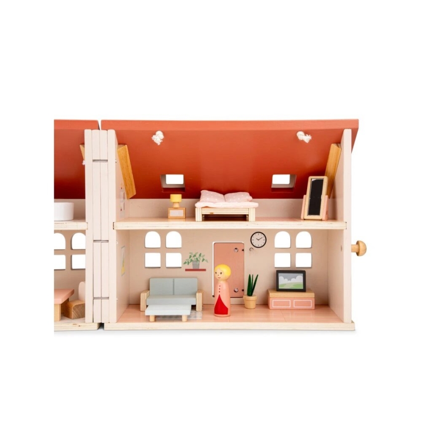 New Classic Toys - Dukkehus i træ rød
