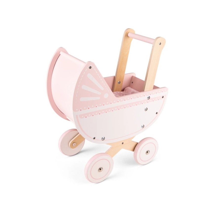 New Classic Toys - Dukkevogn i træ lyserød