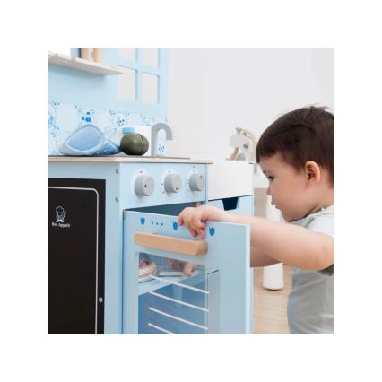 New Classic Toys - Trækøkken med tilbehør blå