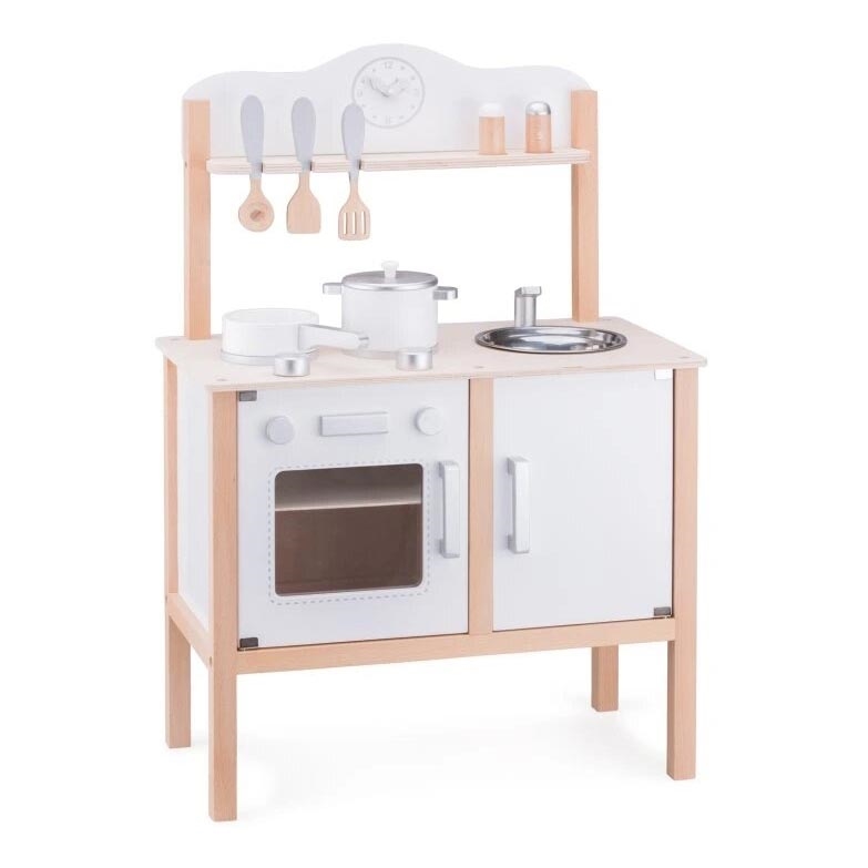New Classic Toys - Trækøkken med tilbehør hvid/beige