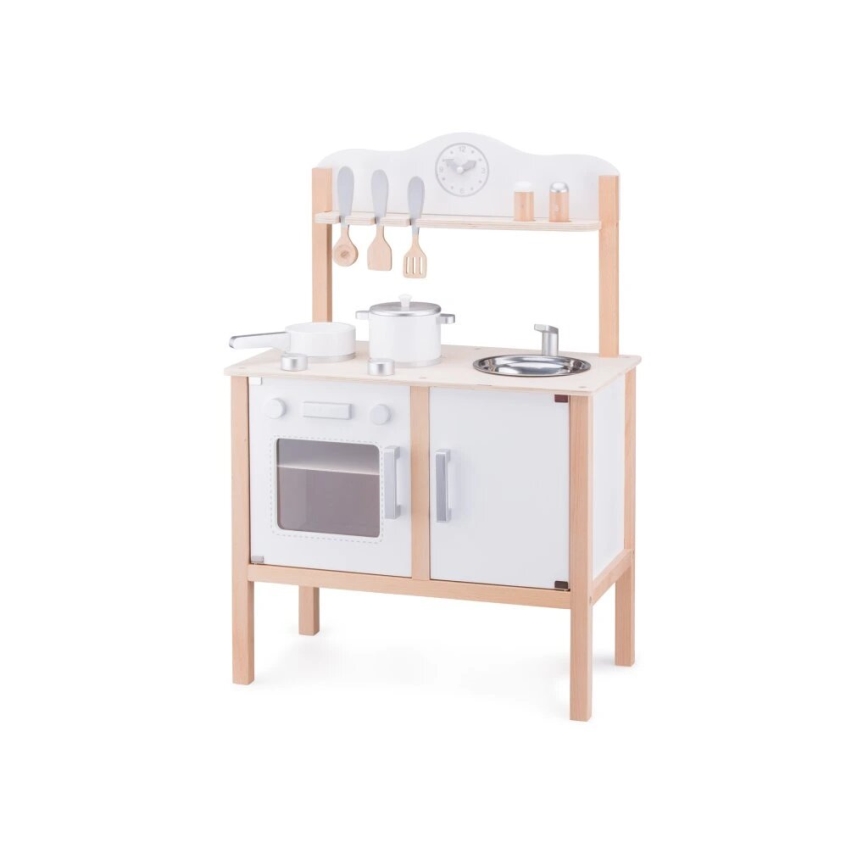 New Classic Toys - Trækøkken med tilbehør hvid/beige