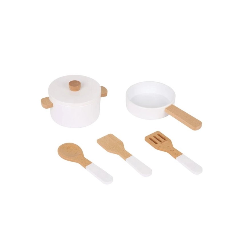 New Classic Toys - Trækøkken med tilbehør hvid/marmordekor