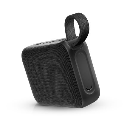 Niceboy Atom 4 - Trådløs LED højtaler med mikrofon 6W/1000 mAh IP67 sort
