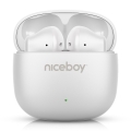 Niceboy Beans 4 POP - Trådløse høretelefoner 200 mAh + 2x 30 mAh IPX4 hvid