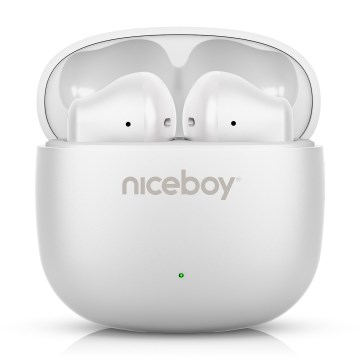 Niceboy Beans 4 POP - Trådløse høretelefoner 200 mAh + 2x 30 mAh IPX4 hvid