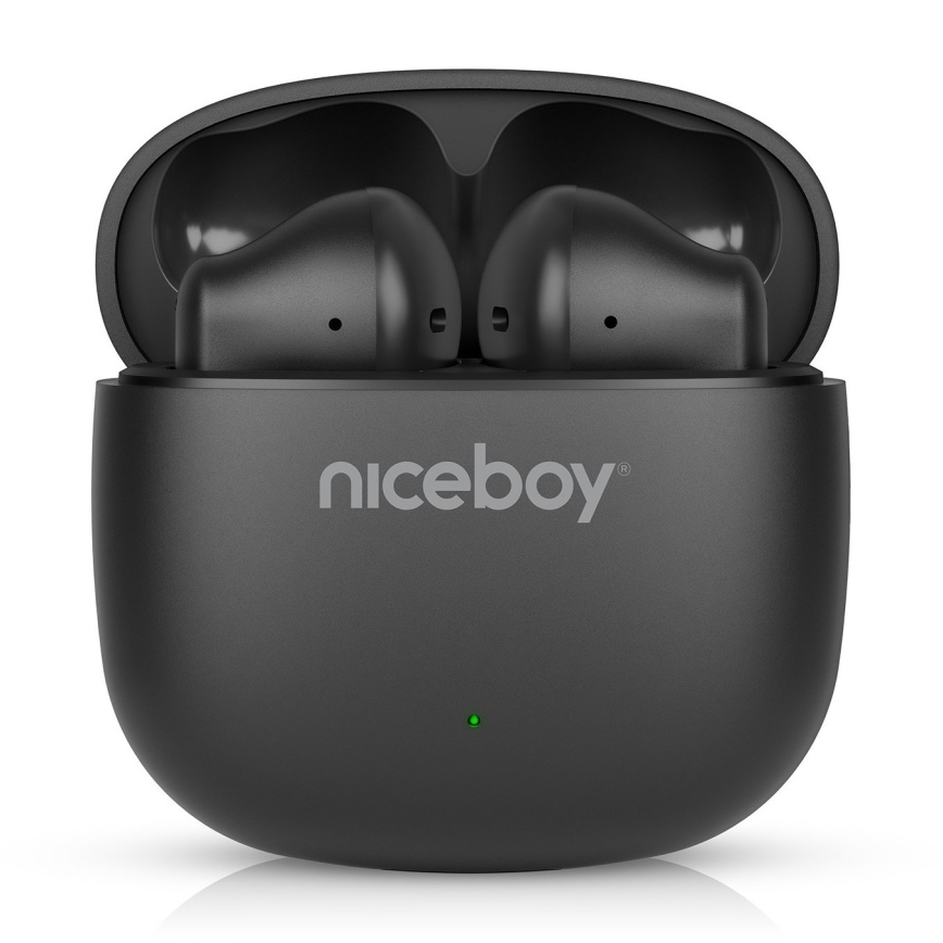 Niceboy Beans 4 POP - Trådløse høretelefoner 200 mAh + 2x 30 mAh IPX4 sort