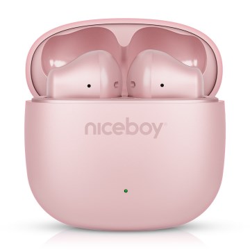 Niceboy Beans 4 POP - Trådløse ørepropper 200 mAh + 2x 30 mAh IPX4 rosa
